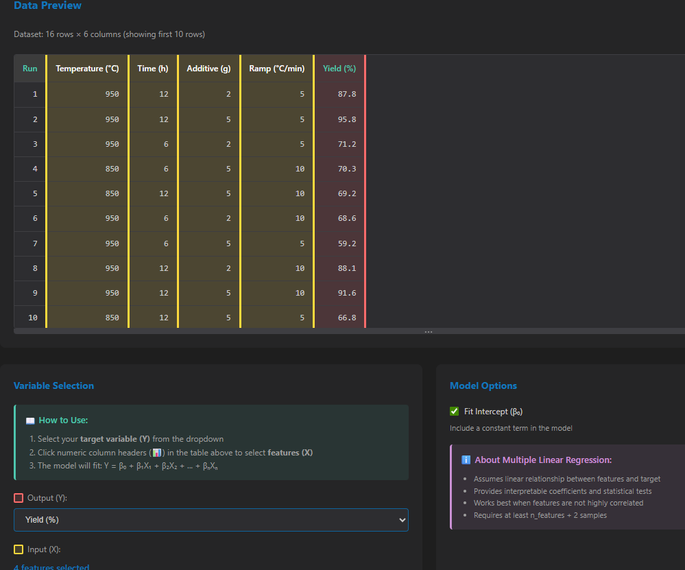 Easy variable selection
